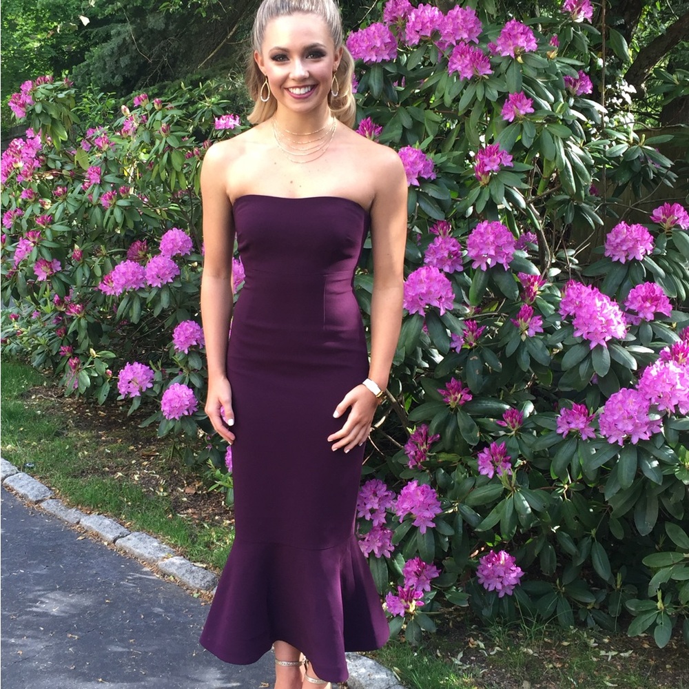 Cinq a Sept Eggplant Luna Midi Dress